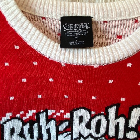 Red Scooby Doo Christmas Sweater - Picture 3 of 4